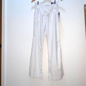 Rewash white linen smocked beach style pants L